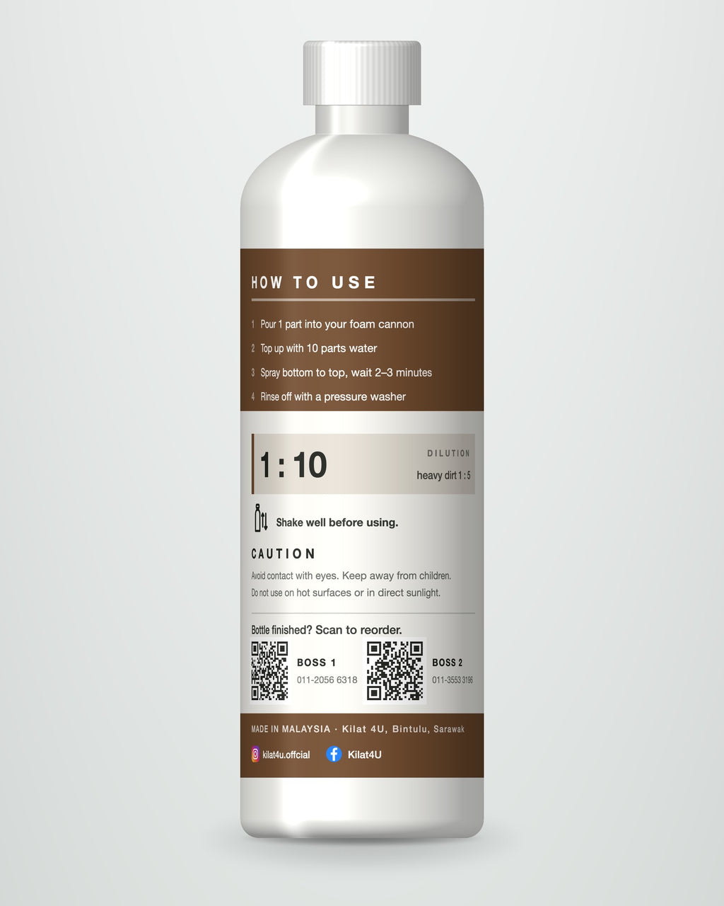 Back label with how-to-use steps