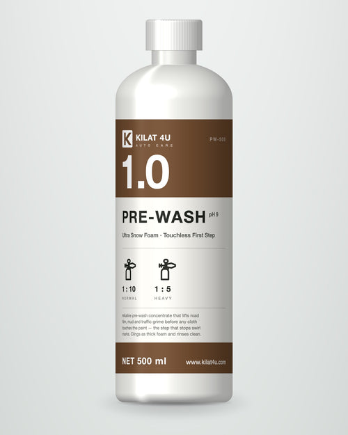 1.0 PRE-WASH 500 ml bottle, front