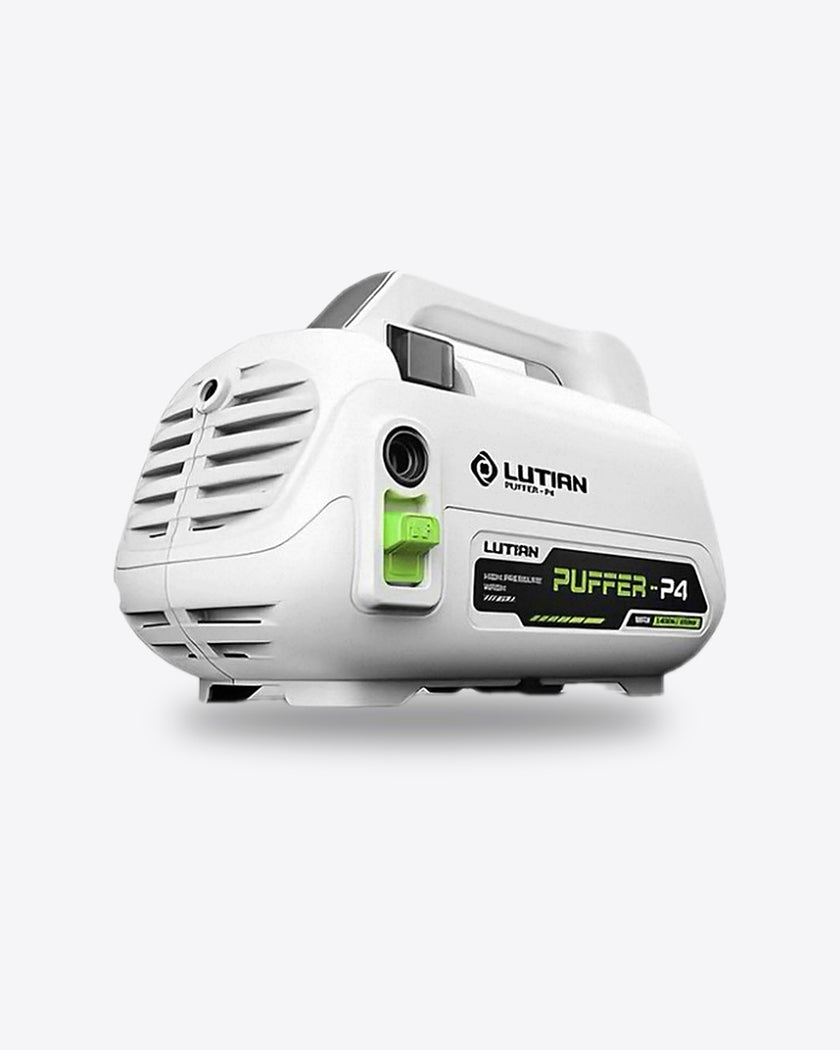 Lutian Puffer P4 pressure washer on a light grey background